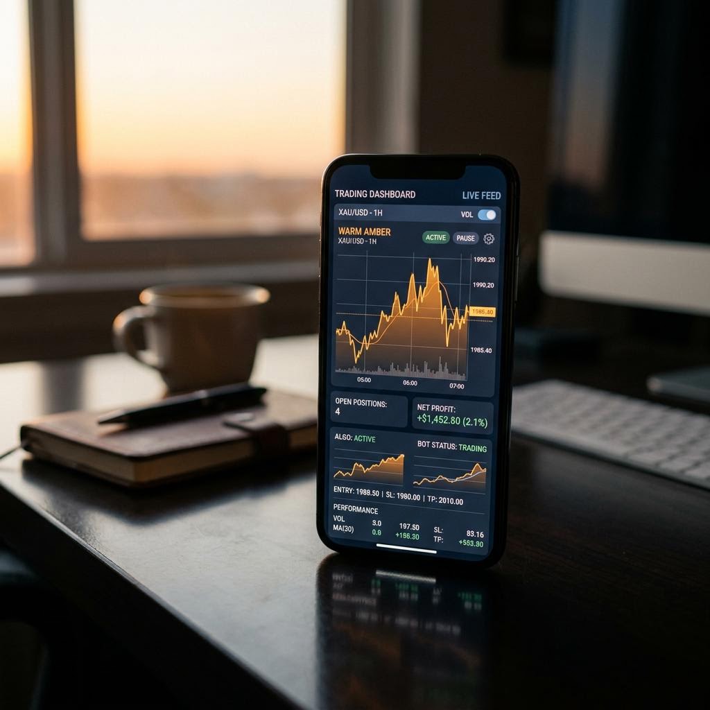 Sabirništvo AI crypto trading platform sučelje na pametnom telefonu